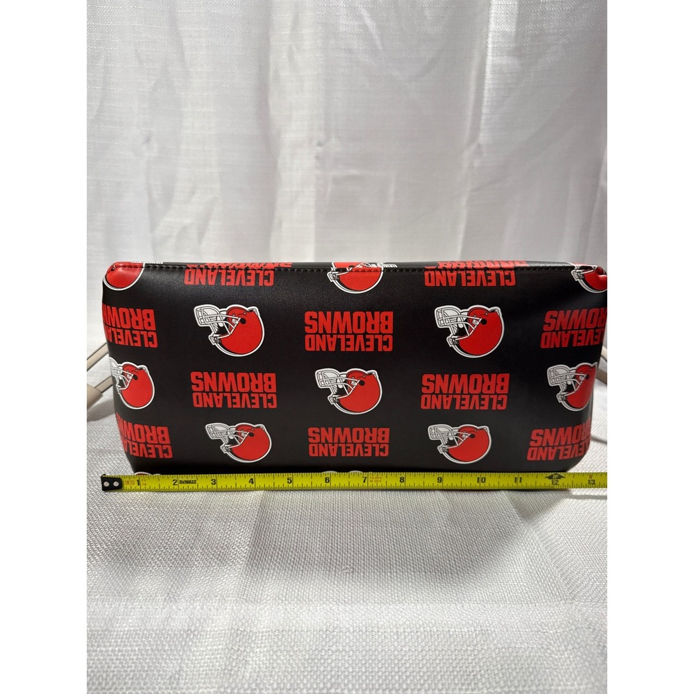 Little Earth Cleveland Browns NFL Tote Bag Black Orange Helmet Print Handbag - Picture 4 of 9